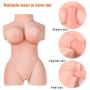 Realistic TPE Sex Doll for Men Masturbation 3D Realistic Female Full Body Torso Lifelike Love Doll Adult Sex Toy with 2 Holes Pussy Ass Silicone Doll Mens Best Gift