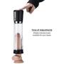 Y-NOT USB Rechargeable Automatic Male Vacuum Penis Pump Erection Enhancement Air Enlarger Extender Air Pressure Device Sex Toys for Men