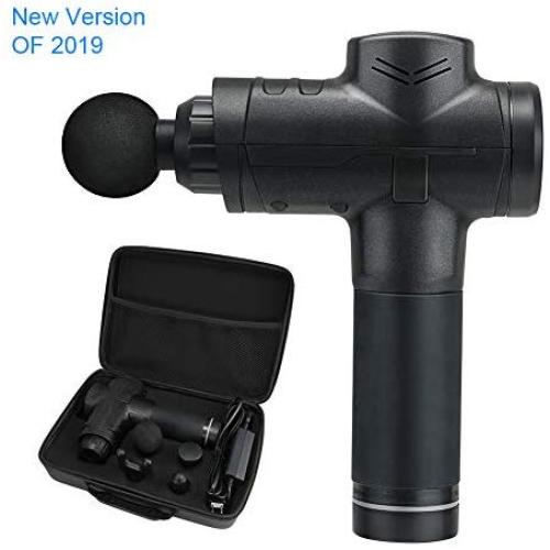 Nicknocks Muscle Massage Gun-Powerful Handheld Deep Tissue Muscle Massager- Portable Handheld Adjustable Variation 4 Heads for Faster Workout Recovery, Muscle Relaxation & Breaking Down