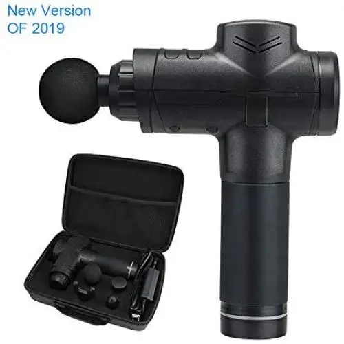 Nicknocks Muscle Massage Gun-Powerful Handheld Deep Tissue Muscle Massager- Portable Handheld Adjustable Variation 4 Heads for Faster Workout Recovery, Muscle Relaxation & Breaking Down Nicknocks Muscle Massage Gun-Powerful Handheld Deep Tissue Muscle Massager- Portable Handheld Adjustable Variation 4 Heads for Faster Workout Recovery, Muscle Relaxation & Breaking Down