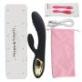 Handheld Silent Vibrator Portable G-Spot Wand Massager Travel Multi Speeds Wireless Waterproof Rabbit Soxy Toy for Women (Black)