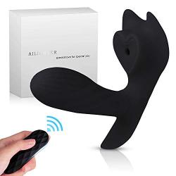 Qhufnng Wand Massager Wearable Novelty Toys with Remote Control Rechargeable for Muscles Neck Shoulder Back Leg Foot Black