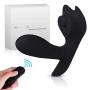 Qhufnng Wand Massager Wearable Novelty Toys with Remote Control Rechargeable for Muscles Neck Shoulder Back Leg Foot Black