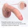 Hyper Realistic Ultra Soft Silicone Dildo Lifelike Vein Superior Penis Dual Layer Liquid Silicone Bendable Penis with Suction Cup Adult Sex Massage Masturbation Toys for Women 7.3 inch (Natural Flesh)