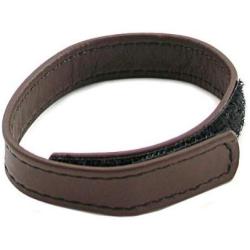 M2m Cock Ring, Leather, Velcro, Brown