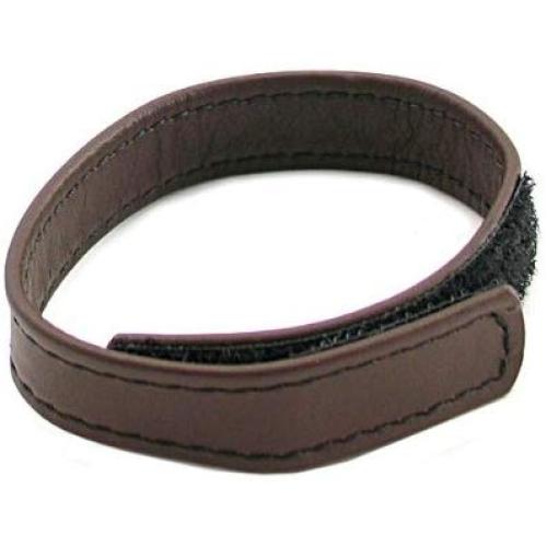 M2m Cock Ring, Leather, Velcro, Brown