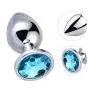 Runyu 3Pcs Anal Plug Stainless Steel Booty Beads Jewelled Anal Butt Plug Sex Toys Products for Men Couples Lightblue