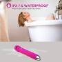 Vibrator, Nalone G-spot Rabbit Wand Massager Cordless - 7 Speeds - Rechargeable & Waterproof - Body Safe Silicone Vibrating Dildo Sex Toy for Women with Extra Head Sleeve (Pink)