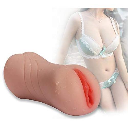 Male Masturbator Cup Sex Toys, iMiMi Masturbation Stroker Cup with Double Ends 3D Realistic Vagina Adult Sex Toys for Men (Flesh)