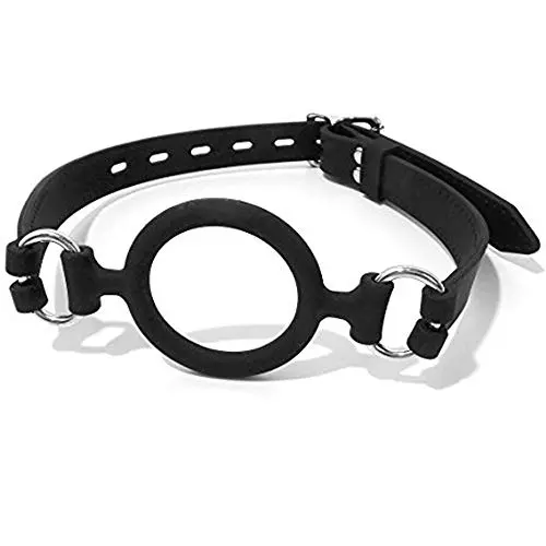 YELO Open Mouth Gag O-ring Gag Restraints, Head Harness Restraint Mouth O-ring Gag Oral Fixation, Adjustable Strap YELO Open Mouth Gag O-ring Gag Restraints, Head Harness Restraint Mouth O-ring Gag Oral Fixation, Adjustable Strap