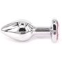 Eastern Delights Heavy Accented Aluminum Anal Trainer Butt Plug, Heart Gem