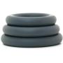 Doc Johnson OptiMALE - Thick 3 C-Ring Set - Stretchy Silicone - Slate