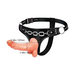 NVXYP 3D Wearable Sǘcking Toy with Strap for Lěsbian Play Didl`o, 6.2" Realistic with Curved Shaft Fake Adult Toys