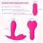 YQFCA Wearable Remote Wearable C-lǐt-óris Massager, 10 Vibration Modes,10 Tongue Licking Modes, Silent,Skin-Friendly Silicone, USB Rechargeable Waterproof Massager YQFCA (Color : Red)