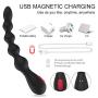 Vibrating Anal Beads Vibrator Butt Plug, Flexible Silicone 9 Speeds Waterproof Prostate Massager Anal Stimulator Sex Toy for Men, Women and Couples