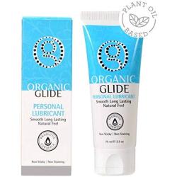 Organic Glide Natural Personal Lubricant, Probiotic Edible Formula Lube - for Men Women and Couples. Best Lube for Menopause and Sensitive Skin