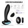 Prostate Massager Vibrator Anal Sex Toys for Men - Adorime Heating Wireless Remote Male Anal Butt Plug with 9 Vibration Modes G-spot Stimulator for Women and Couples