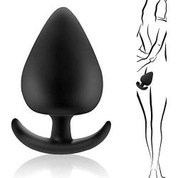 Silicone Anal Plug, Super Soft Butt Plug Beginner Kit, Flirt Toys Training Sex Toys for Unisex and Couples (M)