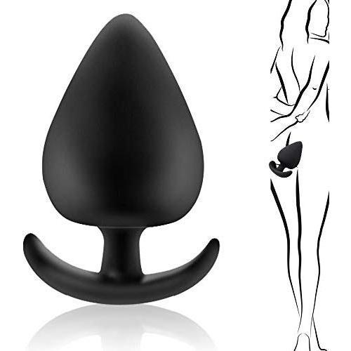 Silicone Anal Plug, Super Soft Butt Plug Beginner Kit, Flirt Toys Training Sex Toys for Unisex and Couples (M)