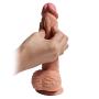 Double Layered Dildo, Anfei Dean 8.27 Inch Hyper Realistic Dual Layer Liquid Silicone Penis with Suction Cup, Bendable G-Spot Premium Cock Anal Sex Toys & Games for Female Masturbation