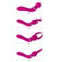 TIANYA Premium Silicone Vibbbbrating Wand 10 Vibbbbrator Patterns USB Rechargeable 3 Alternative Headgear