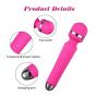 Ashemy Silent Waterproof Magic Wand Massager Powerful Multispeed Cordless Clitoral Vibrator for Female Sex Toy USB Charging