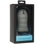 Doc Johnson OptiMALE - SecondSkyn Silicone Warming Stroker - 10 Vibration Functions - Rechargeable, Black/Slate