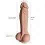Dildo with Strong Suction Cup and Washable Liquid Silicone 360°Swing Cock Dildo for Fun 9.5”x 4.26”Hands Free Penis Sex Toys (Brown)