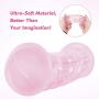 MOMONII Male Masturbator Cup, 2 in 1 Realistic Textured Pocket Pussy with Lifelike Vagina Mouth for Oral Sex and Pussy Sex, Transparent Man Masturbation Stroker Adult Sex Toys for Men