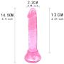 JSCRlove Realistic Ultra Soft-Ďîldɔ 6 Inch Women Skin-Friendly Relax Massager Real Feel Toy with Strong Base(Pink) Women Socks