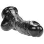 Realistic Black Womens 9.65 Inch Suction Cup Silicone Soft-ĎîLdɔ Toys Tiantianxuexi