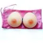 1400g/pair Water Drop Shape Silicone Mastectomy Breast Form Breast Enhancer Artificial Breasts F Cup,with Pink Protective Bag