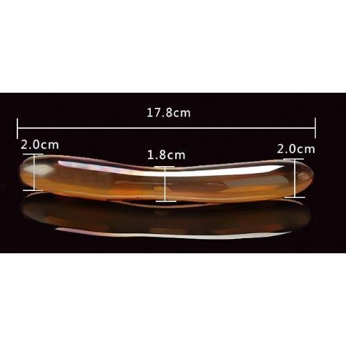 Glass Pleasure Wand Golden Crystal Dildo G Spot Stimulation Masturbation Wand Sex Toy for Women