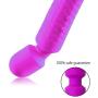 Waterproof |Powerful | Cordless Vibrating Mini Wand Massager | For Muscle Aches & Sports Recovery | Multi speed | Travel Friendly | Muscle Pain | Body-Safe Silicone | Wireless Fast Rechargeable Purple