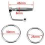 Harmily Stainless steel Hollow Urethral Sounding Dilators Penis Plug With Glans Rings Catheters Manual massager