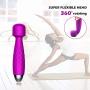 Personal Wand Massager - The Small & Strongest Waterproof Rechargeable Handheld Massager - Best for Travel - Magic Stress Away - Perfect on Back Legs Hand Pains & Sports Recovery