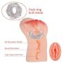 Male Masturbator Pocket Pussy Stoker with Cock Ring, SHEQU Adult Sex Toy for Men Masturbation Silicone Waterproof Realistic Vagina with Labia (Annas Pussy)