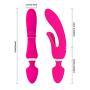 Wireless Magic Handheld Massage Vibrator - 10 Kinds of Vibration Frequency - Waterproof - Ultra-Quiet - USB Magnetic Charging - is a Good Helper for Travel (RT-Rose red)