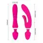 Wireless Magic Handheld Massage Vibrator - 10 Kinds of Vibration Frequency - Waterproof - Ultra-Quiet - USB Magnetic Charging - is a Good Helper for Travel (RT-Rose red)