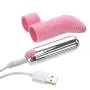 Adam & Eve Powerful 10 Speed Rechargeable Silicone Finger Bullet Vibe - Pink Adam & Eve Powerful 10 Speed Rechargeable Silicone Finger Bullet Vibe - Pink