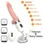 Adult Wireless Remote Control Machine Automatic Massage with Heating & Hand Free Suction Cup Multispeed Adjustable Telescopic Thrusting