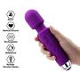 Liqu Magic Wand Vibrator-Cordless,Therapeutic,Vibrator Wand-Massage Wand,Massager Handheld,Wand Vibrator-Upgraded Memory 5 multispeed 20 Patterns(Purple)