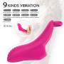 Clitorial Stimulator Women Finger Vibrator with 9 Vibration Modes Textured Head for Clitoral Vagina G-spot Nipple Anal Stimulation, Rechargeable Waterproof Adult Sex Toy for Women Couples (Pink) …