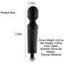 Massager mini Massager Handheld Electric Bullet Body Neck Face Foot Massage therapy tool Portable Waterproof 20 frequency 8X Multi-Speed (Black)