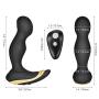 Anal Toy Vibrating Prostate Massager with 6 Novelty Left-Right Hitting Mode and 6 Stimulation Frequency for Anus Play, Utimi Bead Butt Plug P-spot Vibrator with Remote for Male Couple Rechargeable