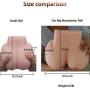 Shcasa Lifelike Ass Masturbator Male Doll, Realistic Butt Vagina and Anal Stroker for Men Masturbation, 3D Big Lifesize Bottom Sex Doll Soft Labia Tight Anus (6.6 pounds,10.2 x 9 x 4.4inch)
