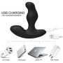 LEVETT Vibrating Anal Plug Butt Vibrator Silicone 16+3 Modes 360 Degree Rotating Head Stimulator Prostate Massager with Remote Controller Operation for Male Sex Toys(Black)