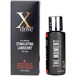 Xdrive’s The Moment Stimulating Personal Lubricant for Men, Male Enhancing Silicone-Based Lube, Personal Lubricant for Sex - DreamBrands (1.4 fl oz)