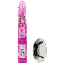 WEI EI Waterprrof Silent Women Multispeed G-Stimulator USB Rechargeable Powerful Female Telescopic Thrvst Messager (Pink)