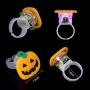 FunsLane 54 Pcs Halloween LED Light Up Rings & Necklaces,Glow Tattoos Stickers for Kids,Glow in The Dark Halloween Party Supplies, Soft Rubber Decoration Halloween Treats Goodie Bag Fillers